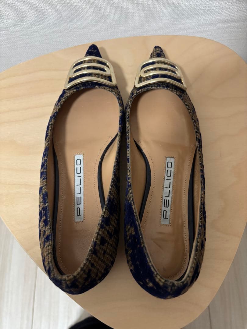 PELLICO フラットシューズ ネイビースウェード　一回試し履きのみ使用