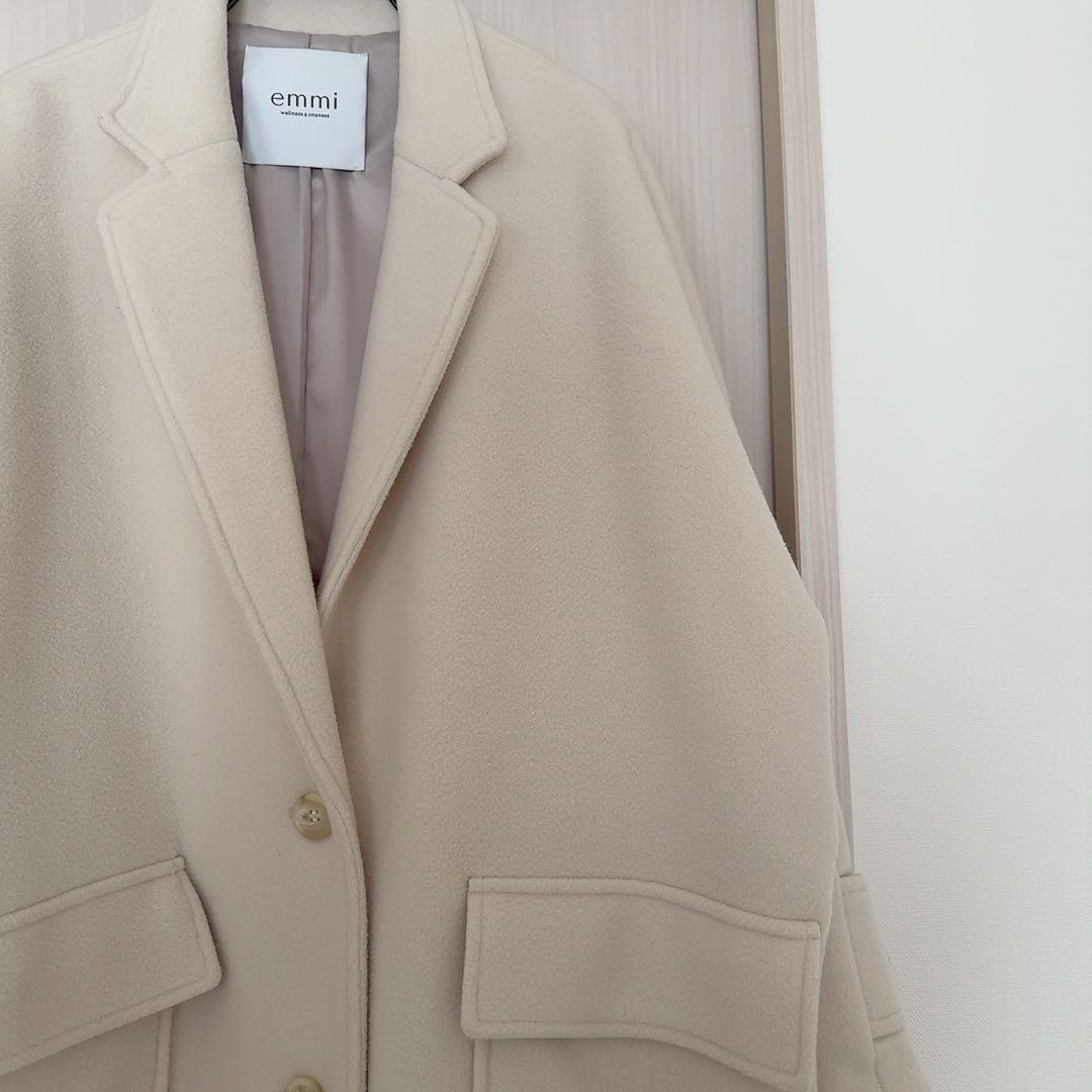 emmi atelier リサイクルウールロングコート