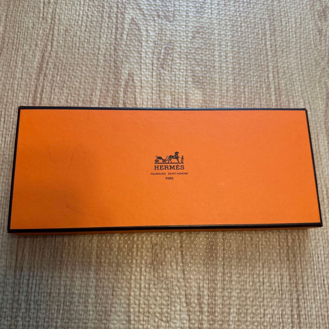 HERMES カシミヤ 羊革 手袋 S ブラック