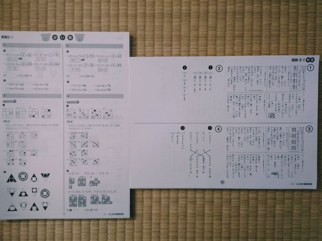 七田式　プリント　小学2年生　【思考力算数・国語 】セット