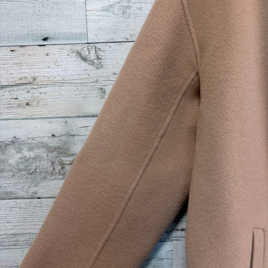 ☆21年モデル☆Spick&Span ウールVネックカラーリバーコート　キャメル