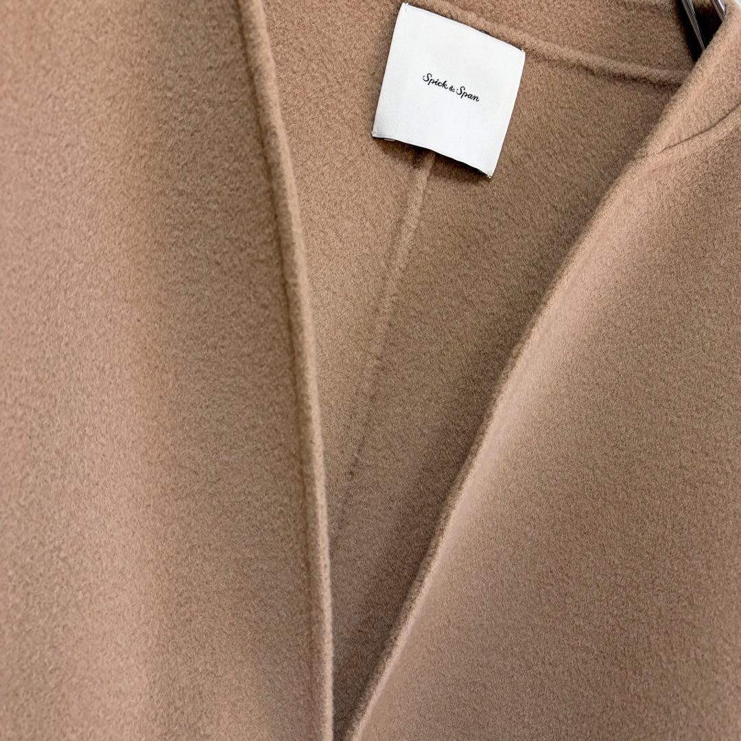 ☆21年モデル☆Spick&Span ウールVネックカラーリバーコート　キャメル