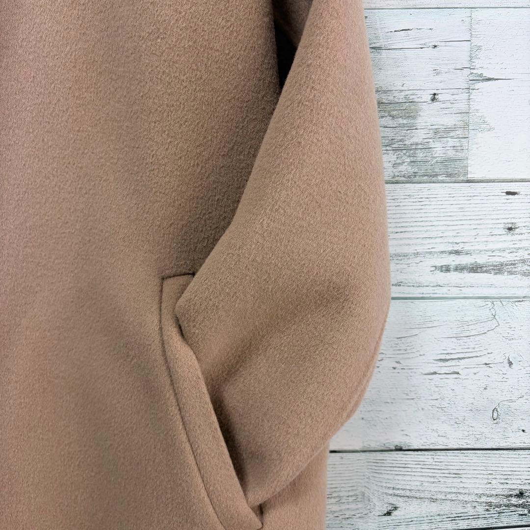 ☆21年モデル☆Spick&Span ウールVネックカラーリバーコート　キャメル