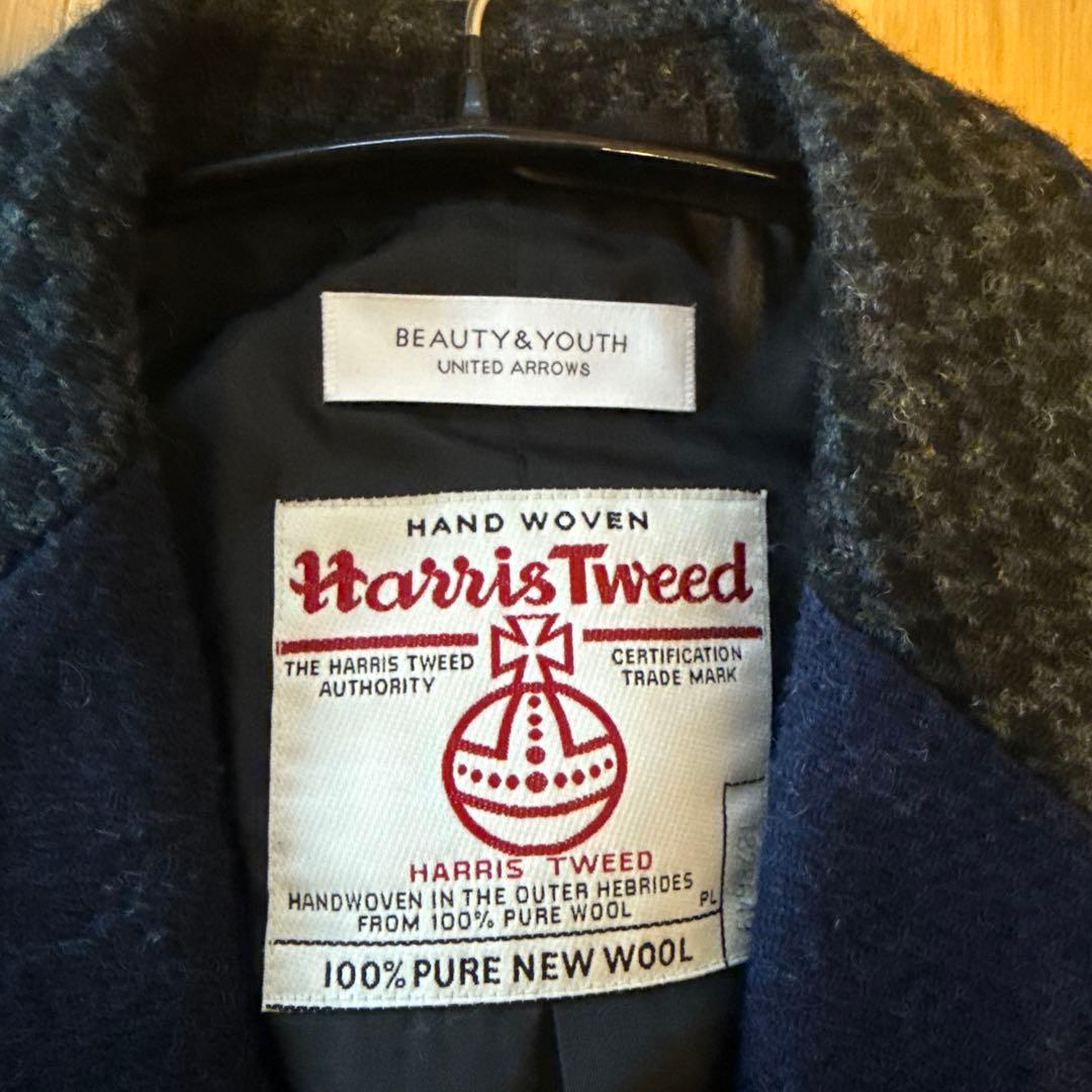 今日迄値下げBEAUTY&YOUTH（Harris Tweed）チェスターコート