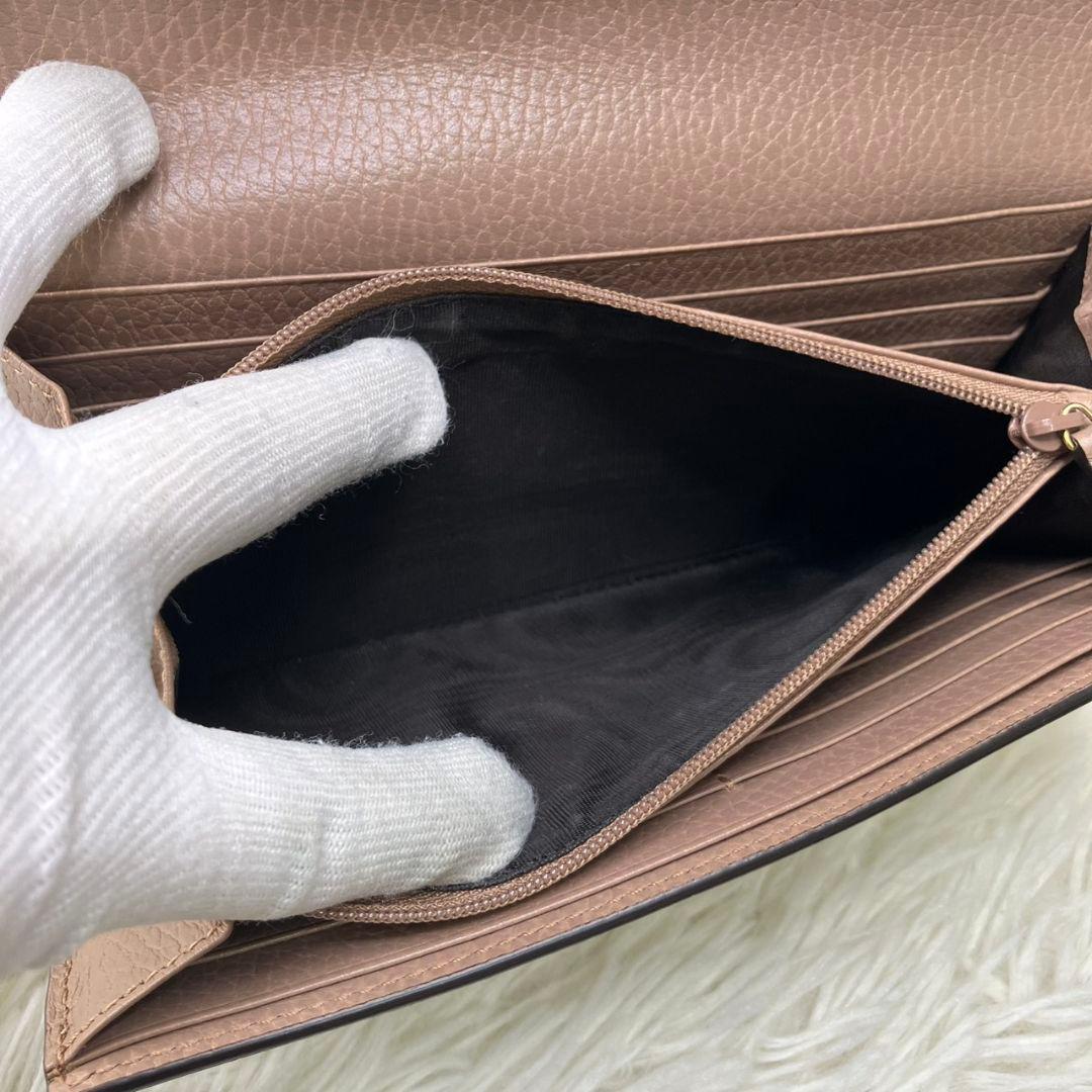 【未使用級】GUCCI 長財布 ダブルG バイカラー コンチネンタル ピンク