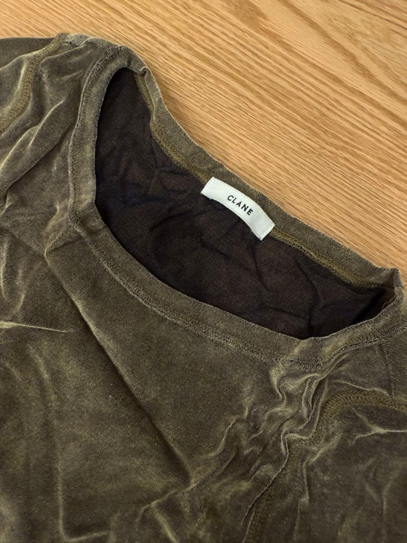 CLANE（クラネ） TULLE FLOCKY LAYERED TOPS 1美品