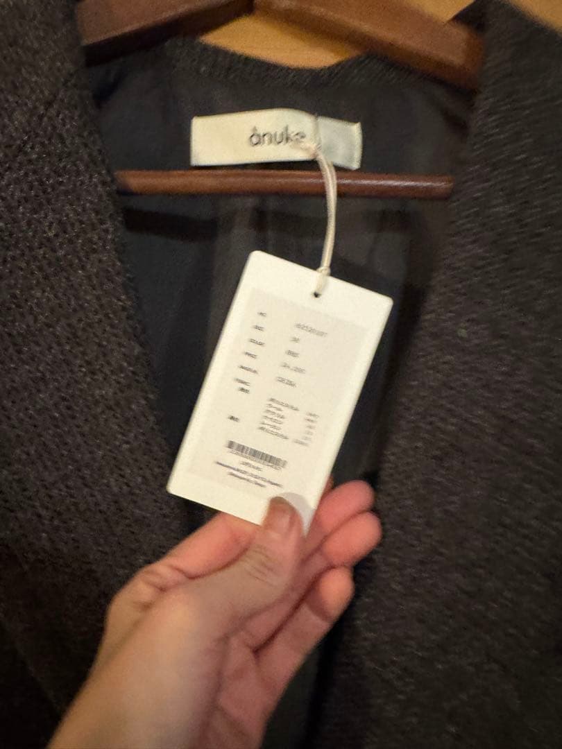 アンヌークHerringbone Wool Jacket ブラウン38