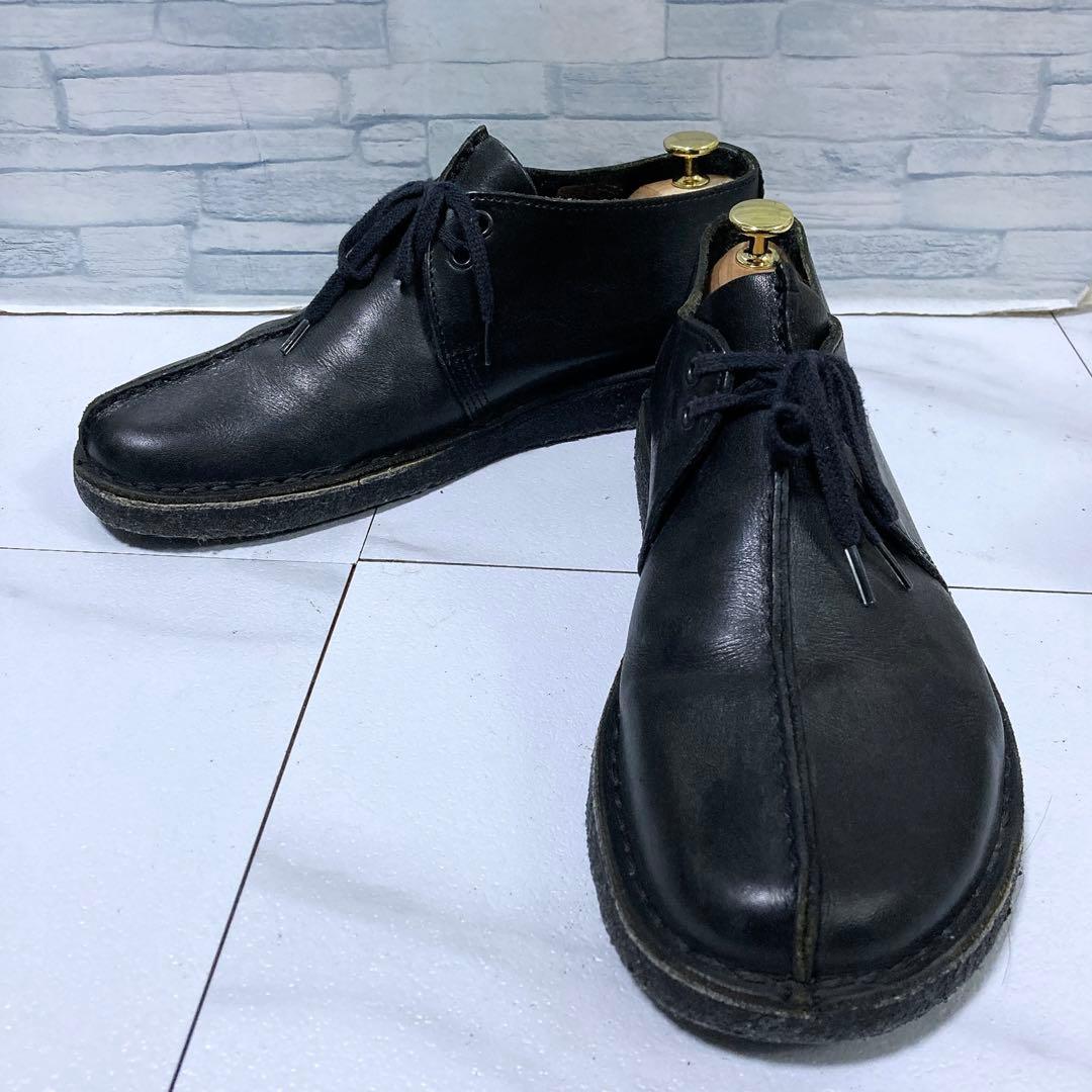 Clarks クラークス デザートトレック 革靴 本革 ブラック 黒 27.5