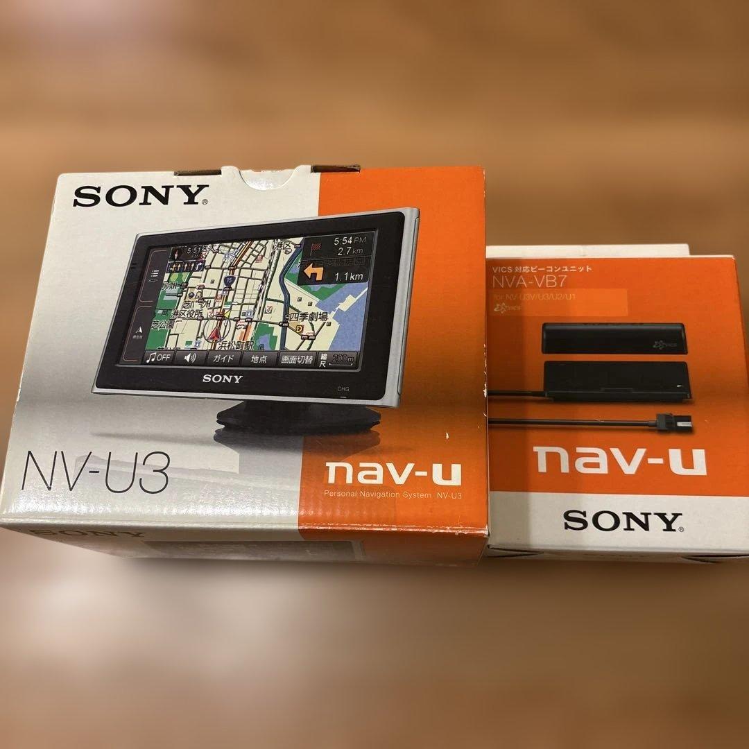 SONY ポータブル GPSナビ ＋VICS対応ビーコンユニット NVA-VB7