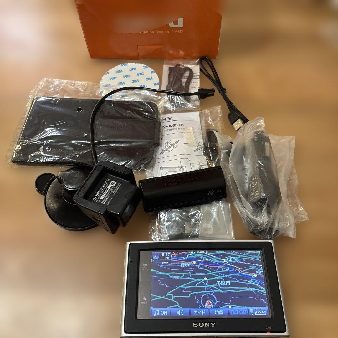SONY ポータブル GPSナビ ＋VICS対応ビーコンユニット NVA-VB7