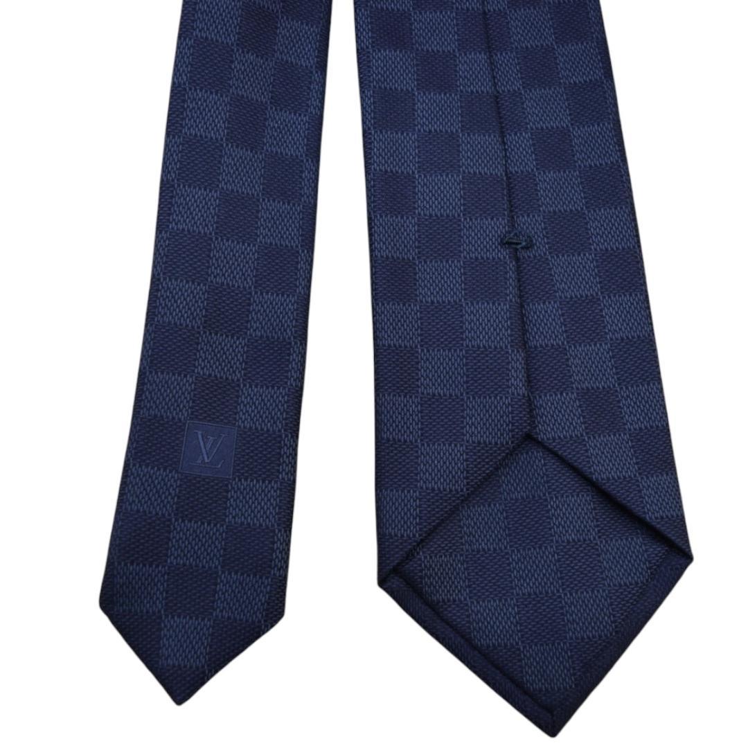 ルイヴィトン LOUIS VUITTON ダミエ柄シルクネクタイ