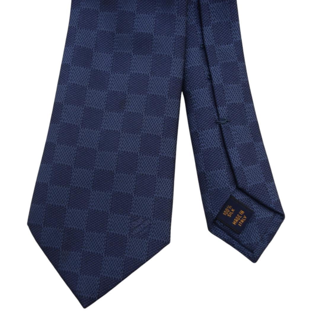 ルイヴィトン LOUIS VUITTON ダミエ柄シルクネクタイ