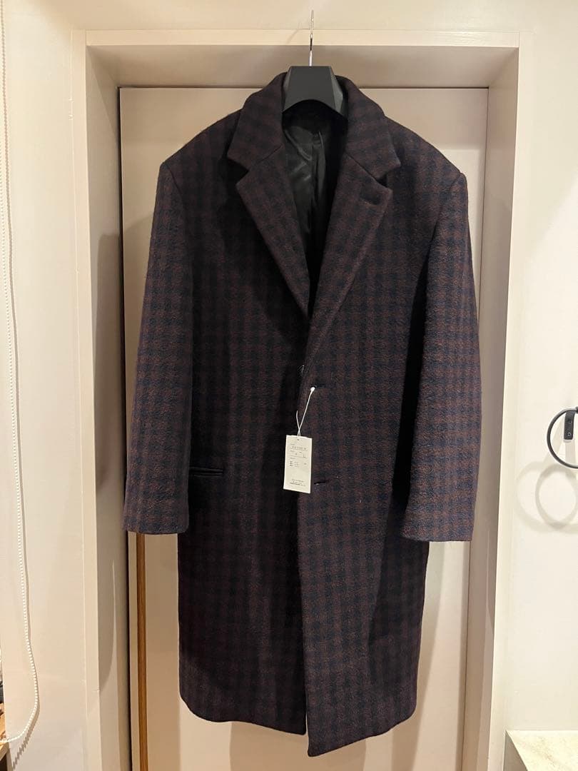 LEMAIRE ルメール チェスターコート チェック ブラウン ラップコート