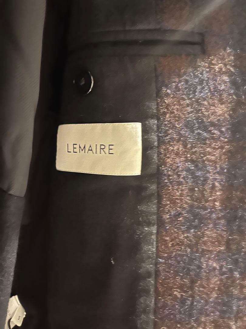 LEMAIRE ルメール チェスターコート チェック ブラウン ラップコート