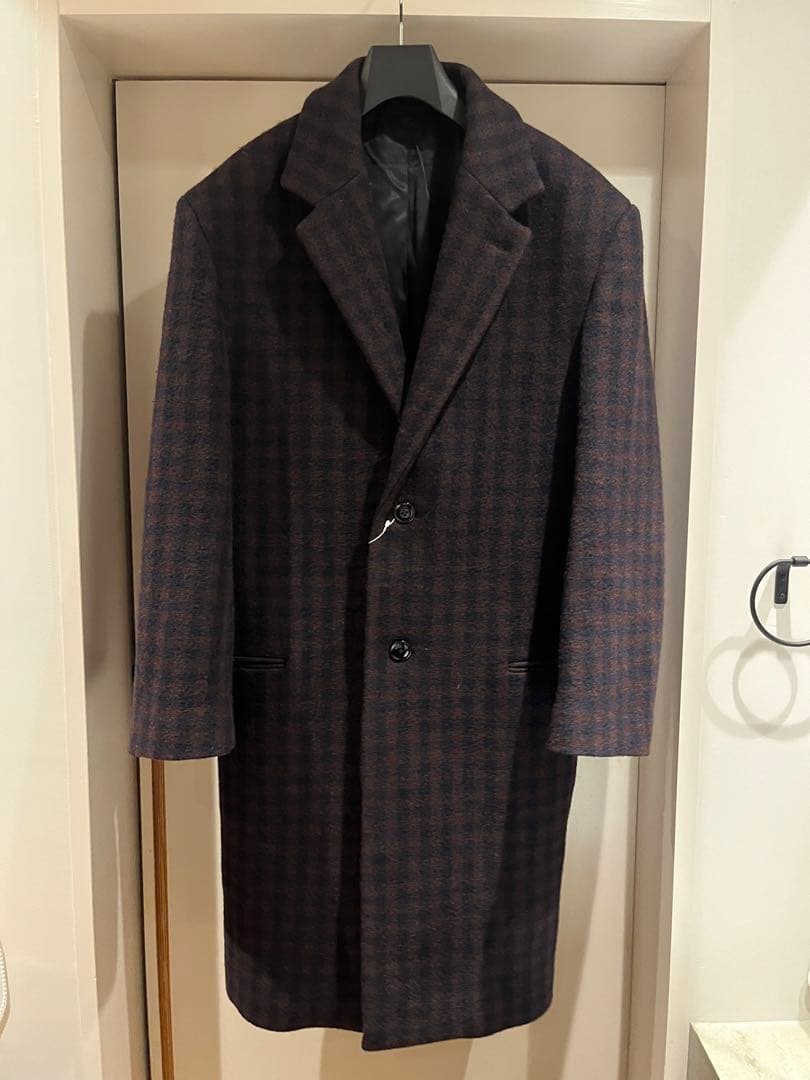 LEMAIRE ルメール チェスターコート チェック ブラウン ラップコート