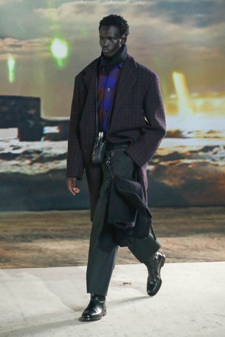 LEMAIRE ルメール チェスターコート チェック ブラウン ラップコート