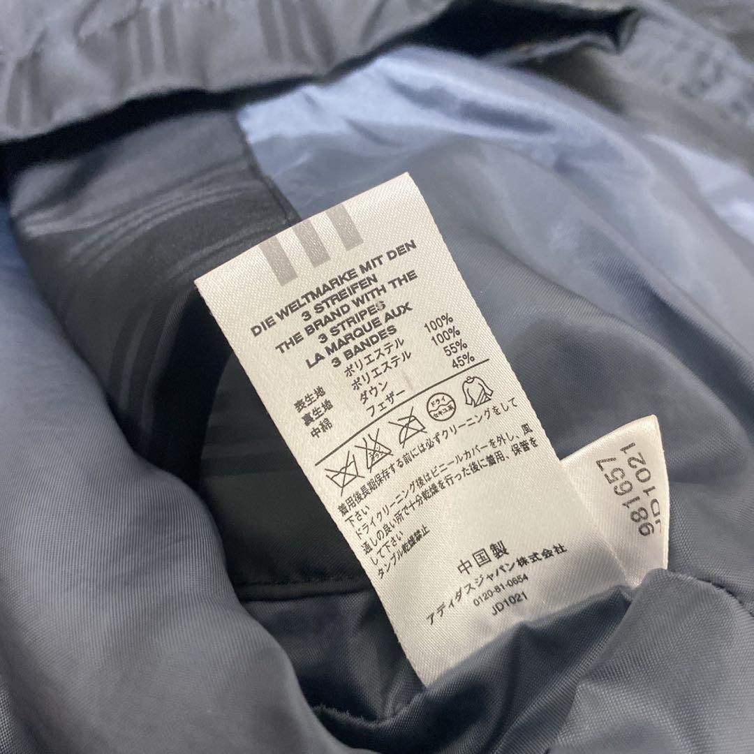 adidas アディダス M ロングダウンコート ベンチコート ブラック