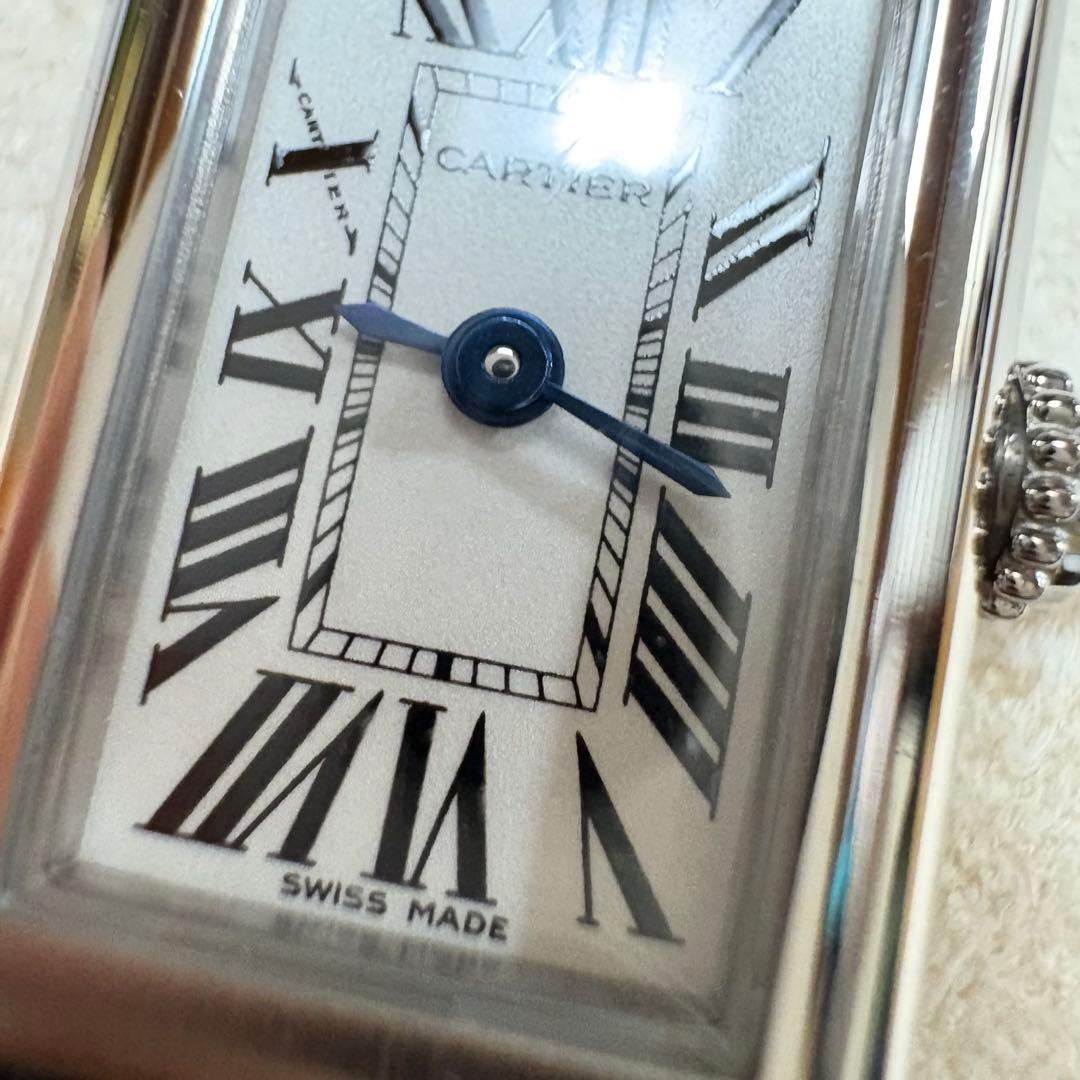 Cartier K18WG 18金 金時計 タンク アロンジェ 750