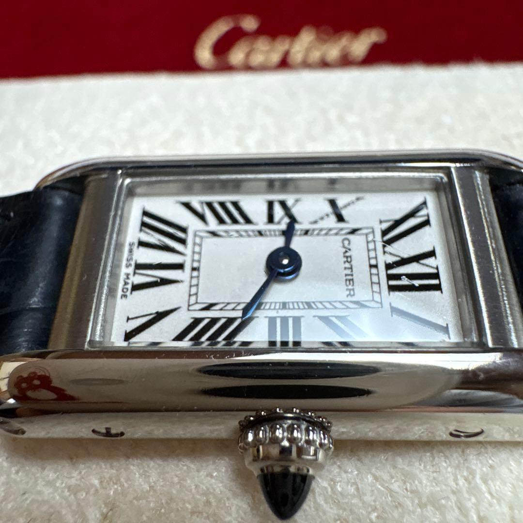 Cartier K18WG 18金 金時計 タンク アロンジェ 750