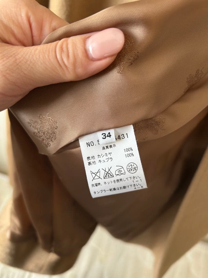 美品 old england カシミア コート キャメル 34