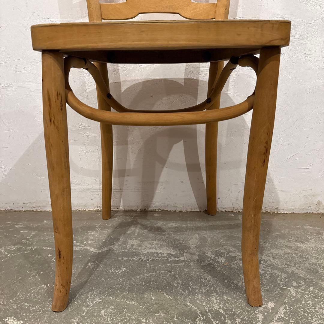 ヴィンテージ　ダイニングチェア　カフェチェア　剥離　座面装飾　4