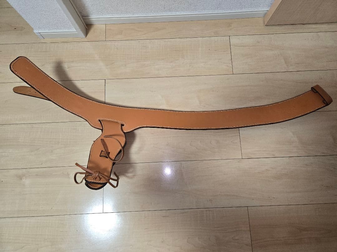 East.A ウエスタンガンベルト 牛革製 ブラウン Mサイズ No.001-M