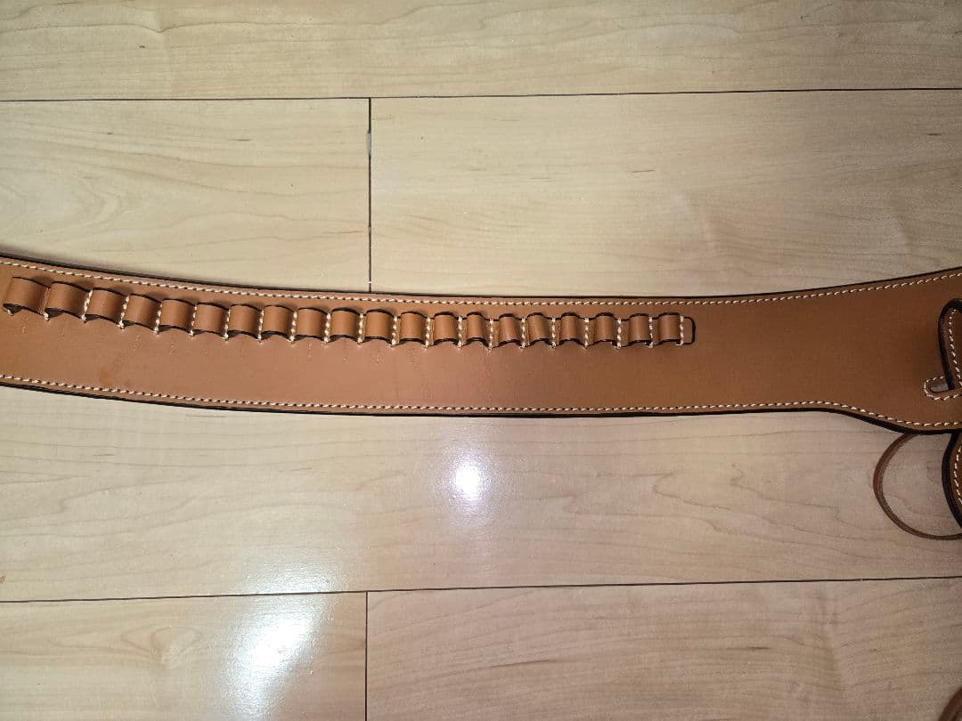 East.A ウエスタンガンベルト 牛革製 ブラウン Mサイズ No.001-M