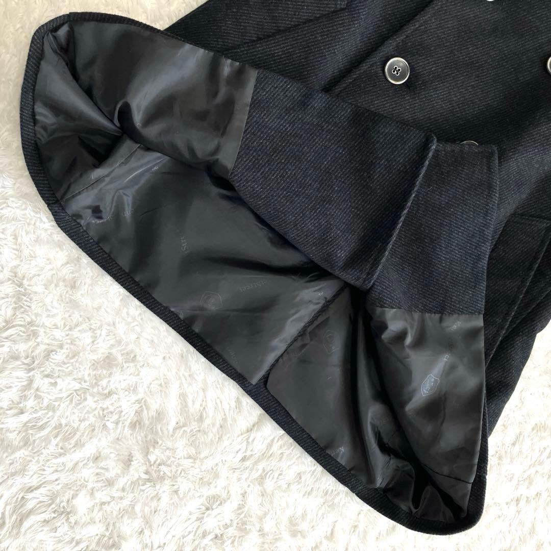 【美品】イタリア製　Kennet Street Pコート　ダークグレー