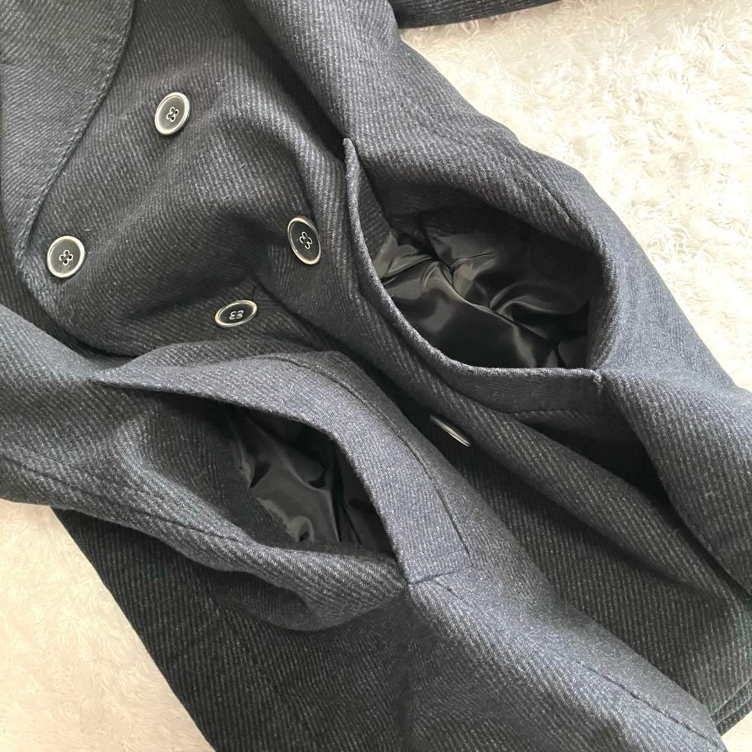 【美品】イタリア製　Kennet Street Pコート　ダークグレー