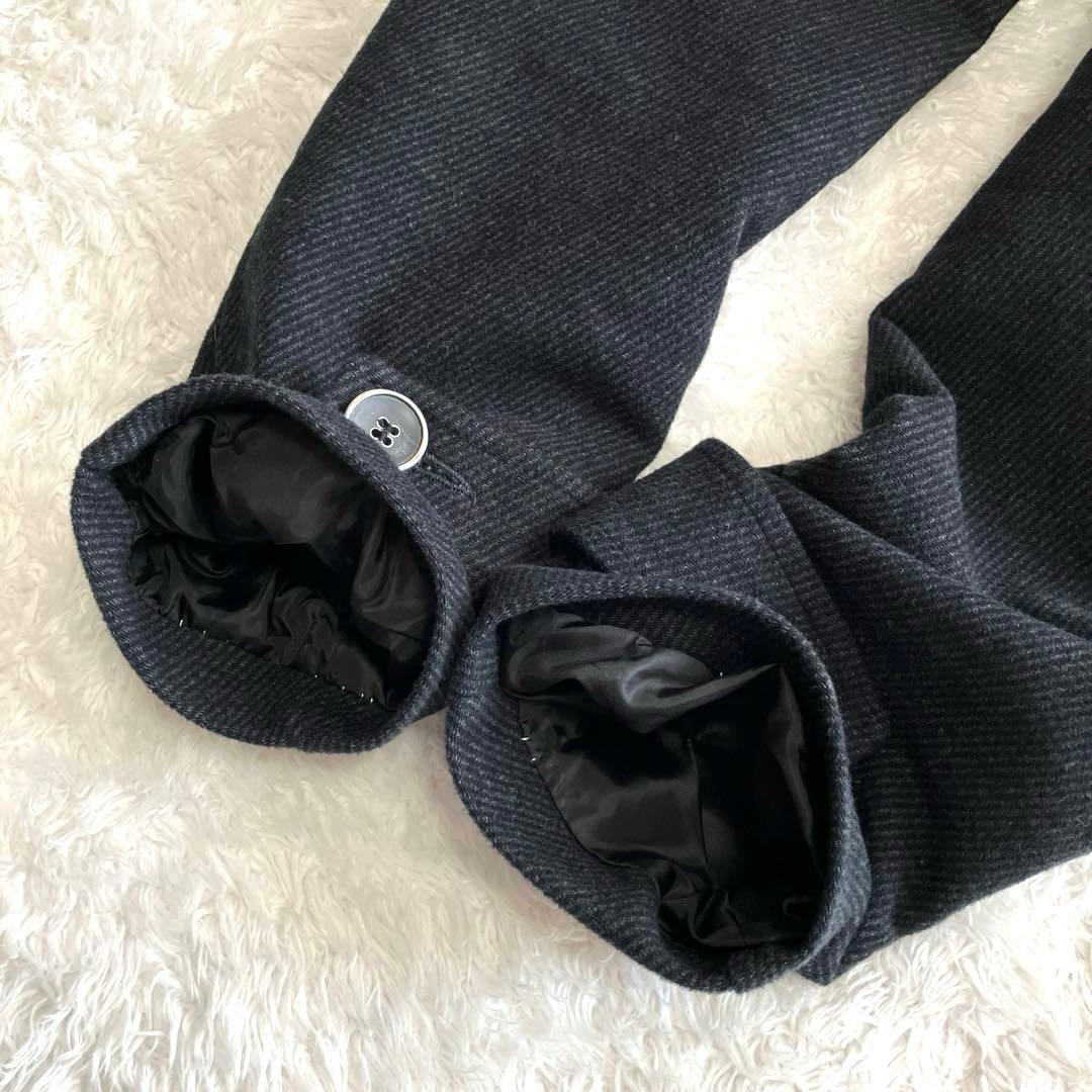 【美品】イタリア製　Kennet Street Pコート　ダークグレー