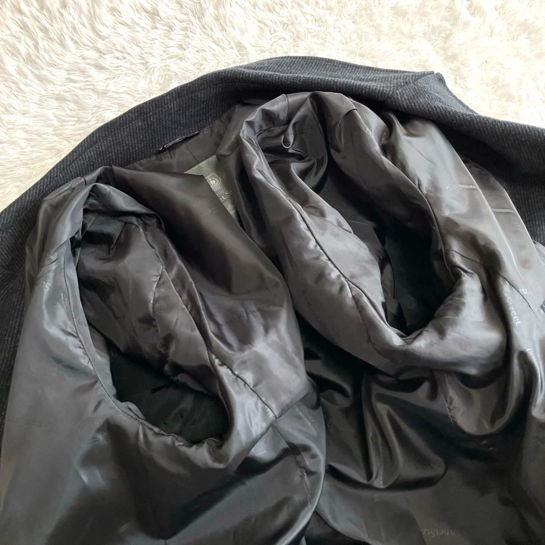 【美品】イタリア製　Kennet Street Pコート　ダークグレー