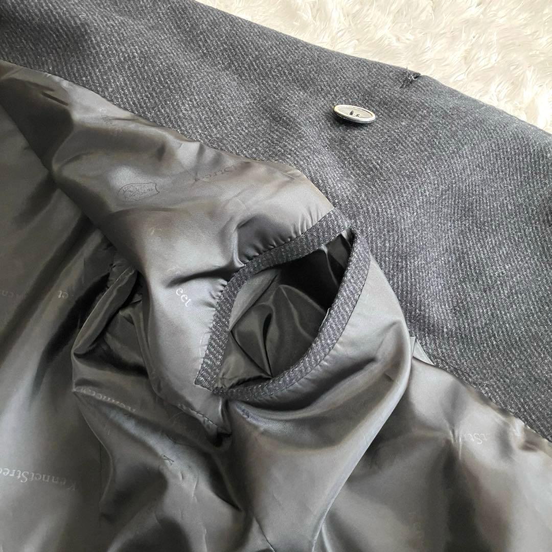 【美品】イタリア製　Kennet Street Pコート　ダークグレー