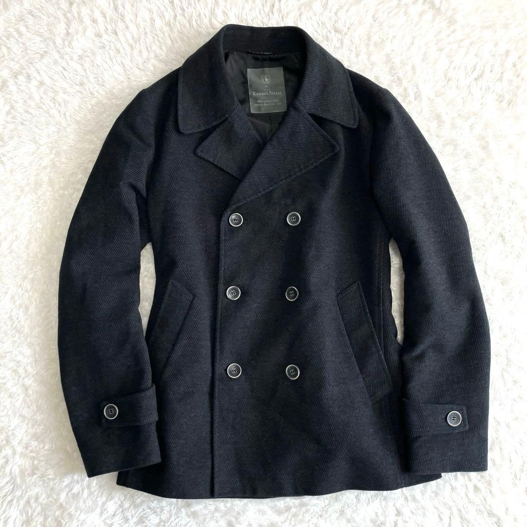 【美品】イタリア製　Kennet Street Pコート　ダークグレー
