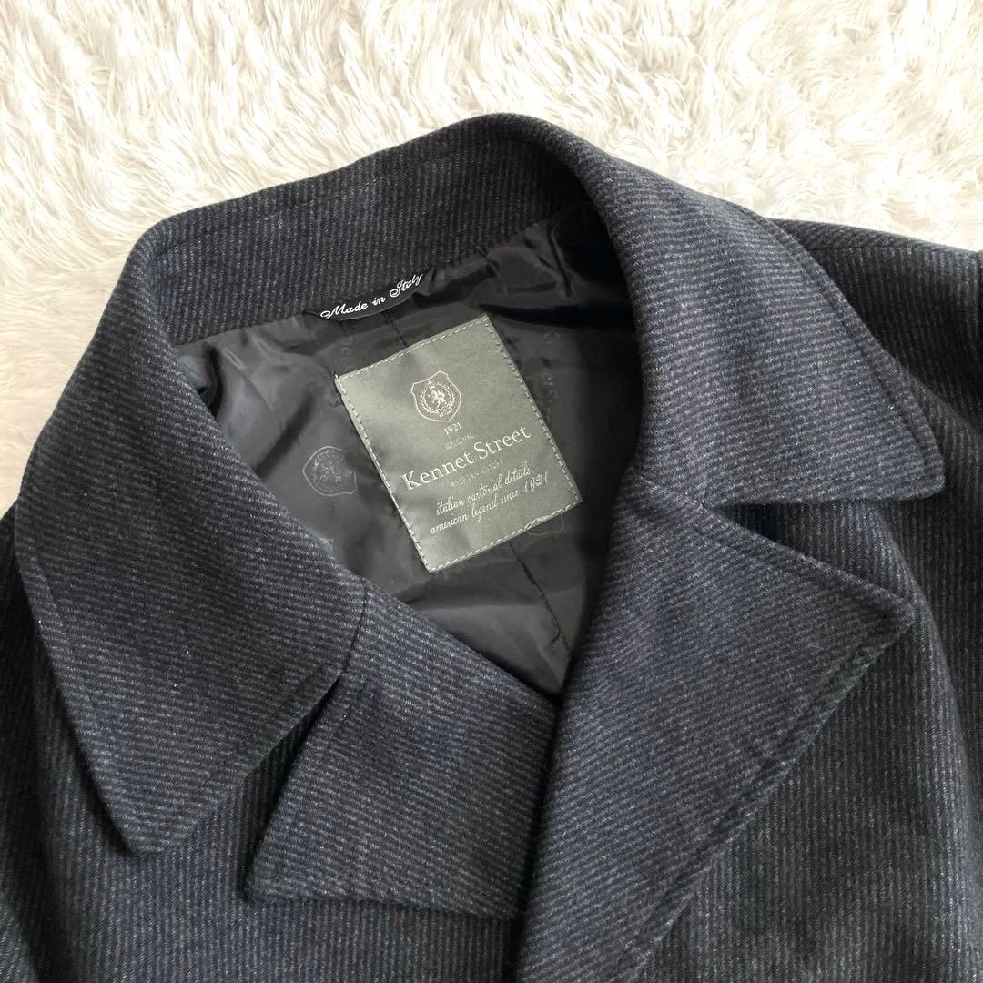 【美品】イタリア製　Kennet Street Pコート　ダークグレー
