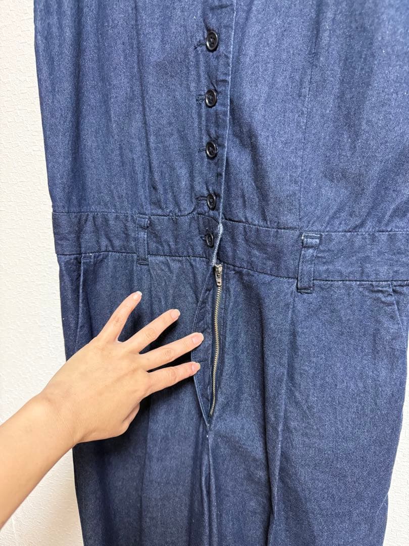 新品未使用【IENA】 LE DENIM Vネックオールインワン38