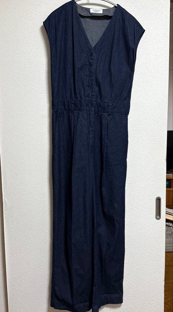 新品未使用【IENA】 LE DENIM Vネックオールインワン38