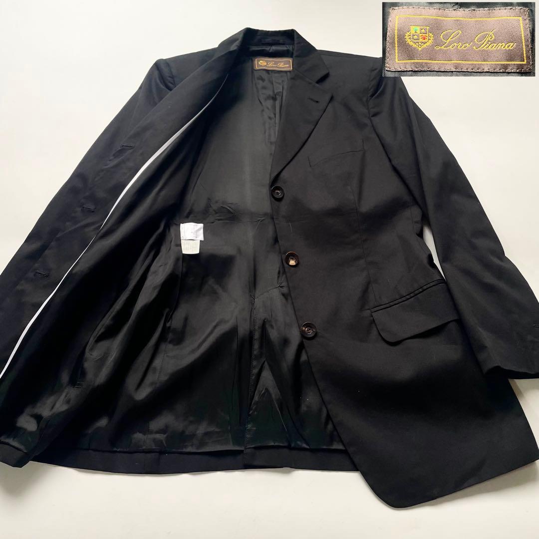 本家ロロピアーナ イタリア製 ストレッチコットン テーラードジャケット 42