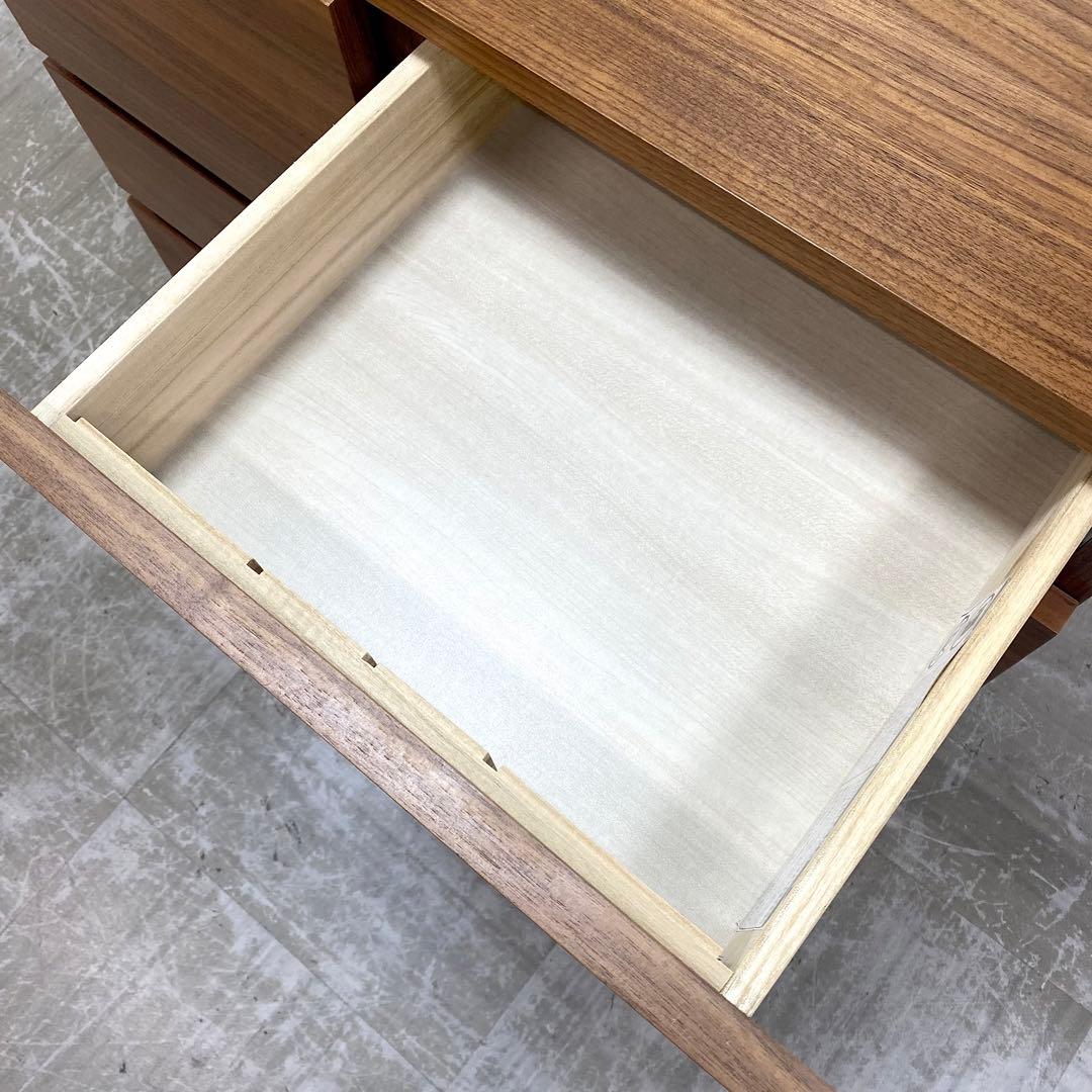 MUJI 無印良品 チェスト 引き出し 収納 4段 ウォールナット材突板