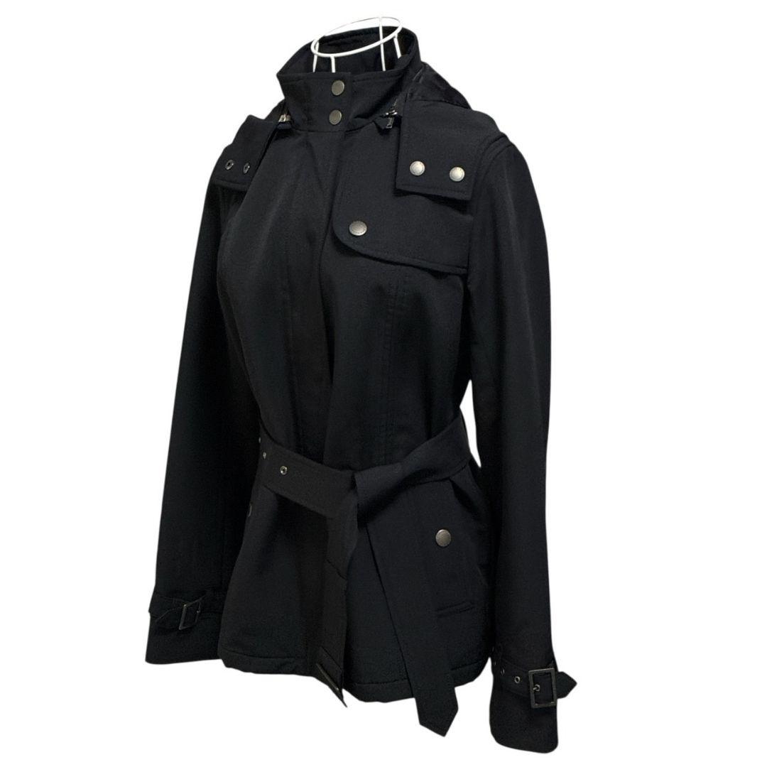 極美品★バーバリーロンドン コート フード着脱可 ベルト付 黒 38