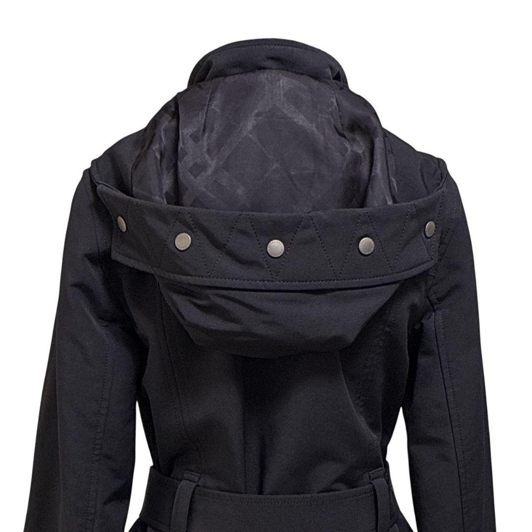 極美品★バーバリーロンドン コート フード着脱可 ベルト付 黒 38