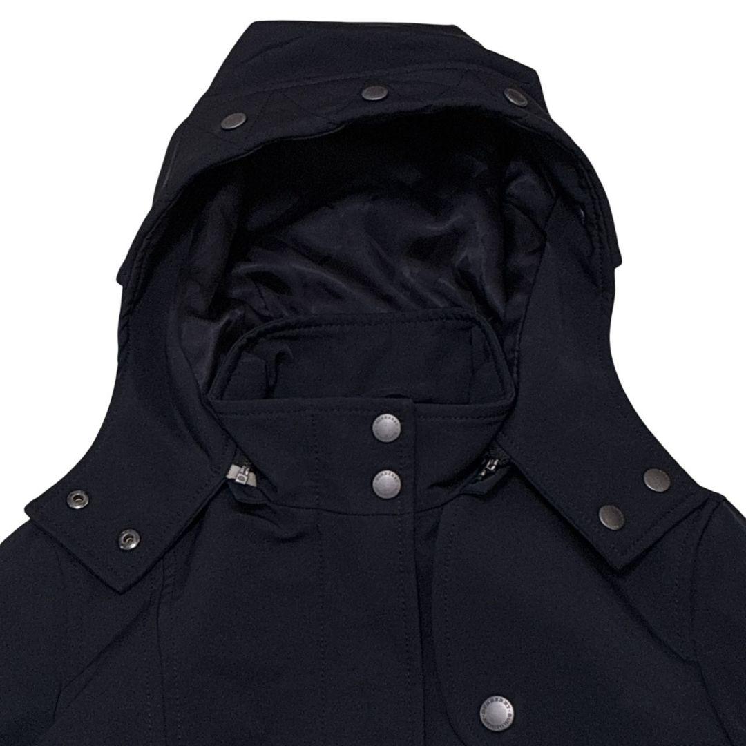 極美品★バーバリーロンドン コート フード着脱可 ベルト付 黒 38