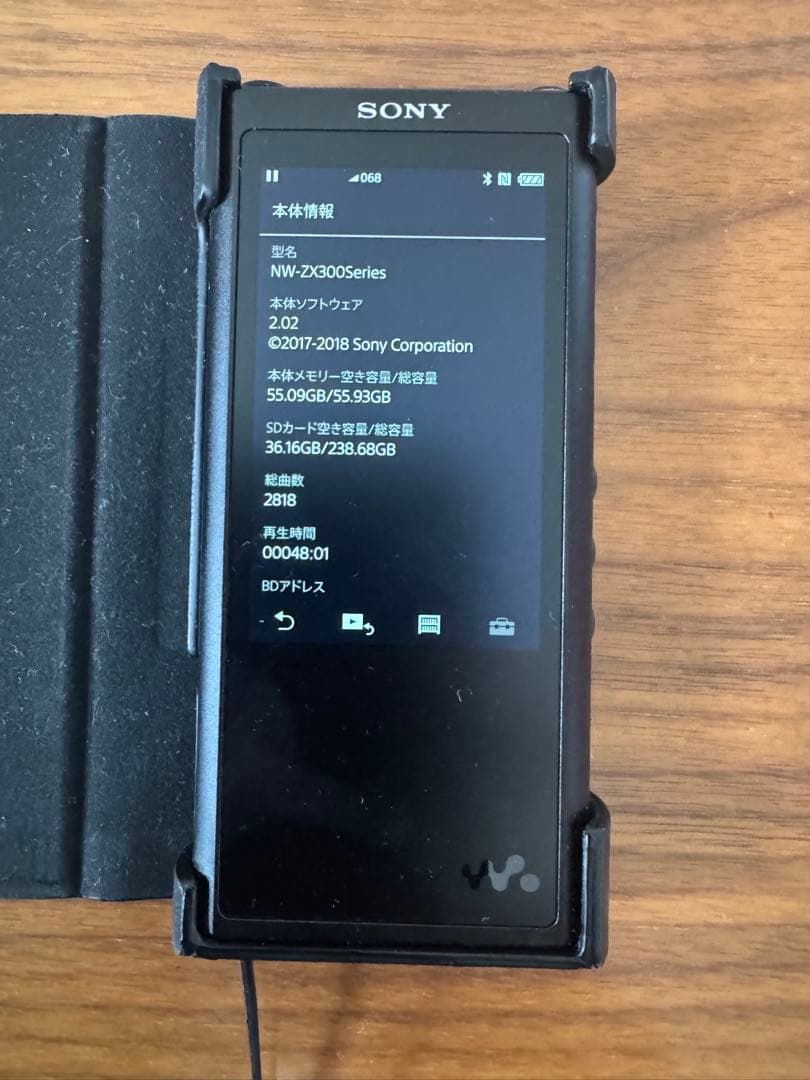 SONY NW-ZX300 64GB デジタルオーディオプレーヤー　ケースＳＤ