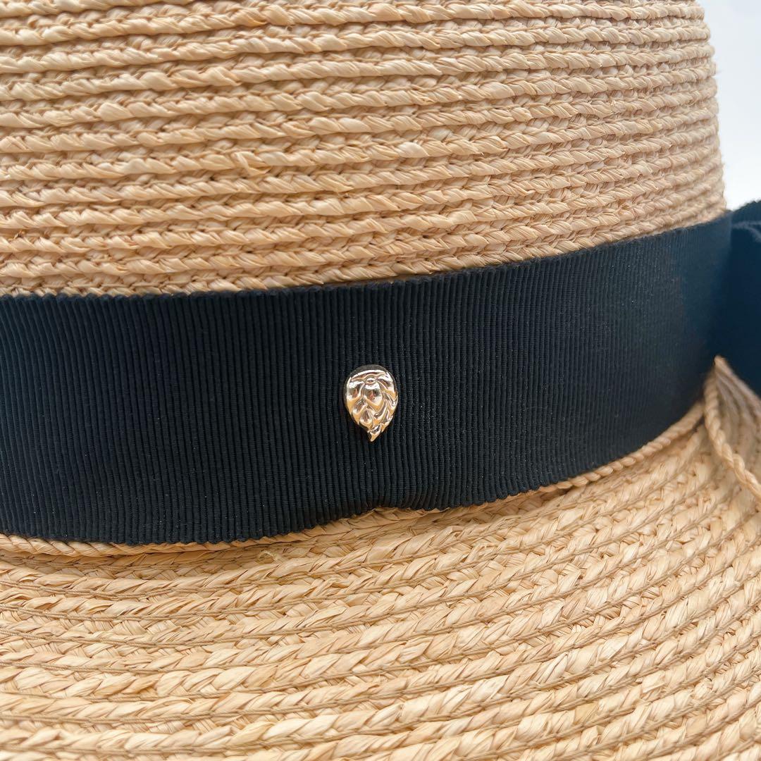【ヘレンカミンスキー】Newport SB ラフィア 麦わら帽子 ハット リボン