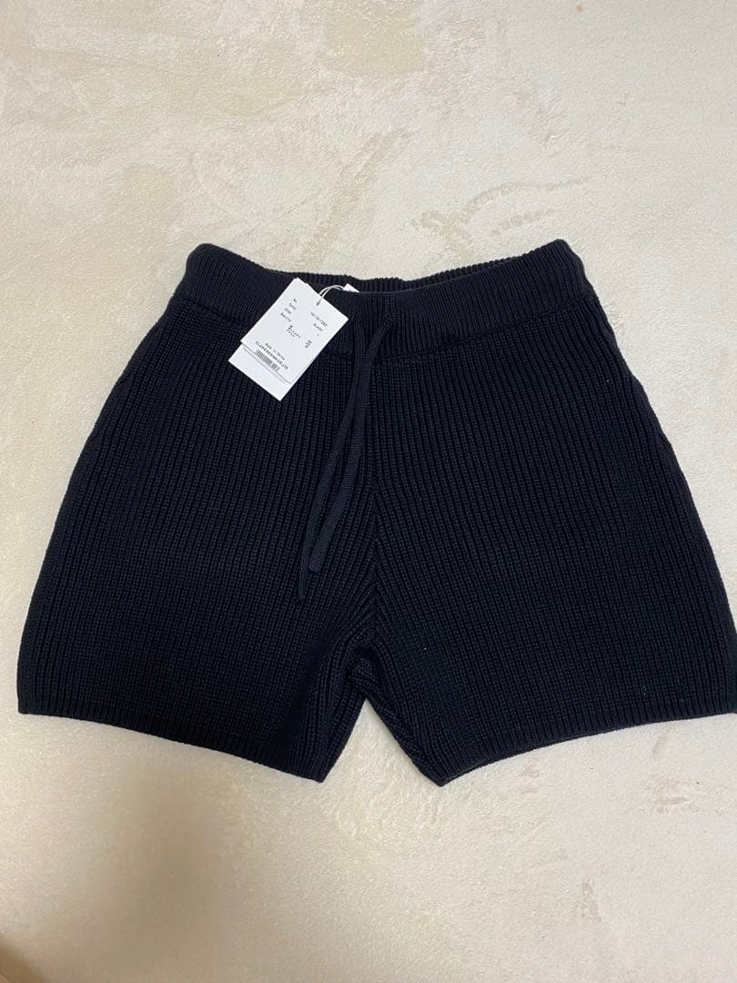 新品　CLANE KNIT SHORT PANTS BLACK①