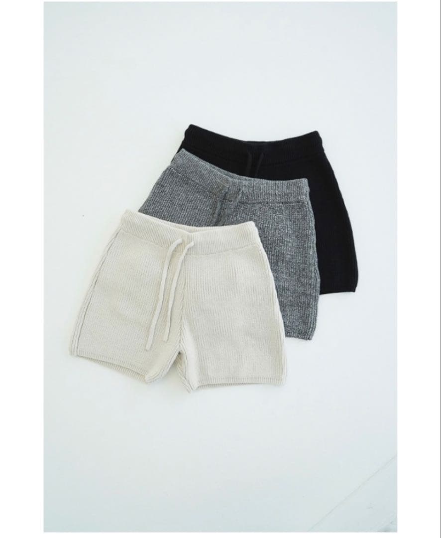 新品　CLANE KNIT SHORT PANTS BLACK①