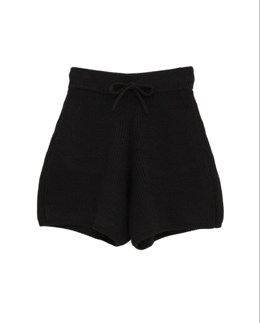 新品　CLANE KNIT SHORT PANTS BLACK①