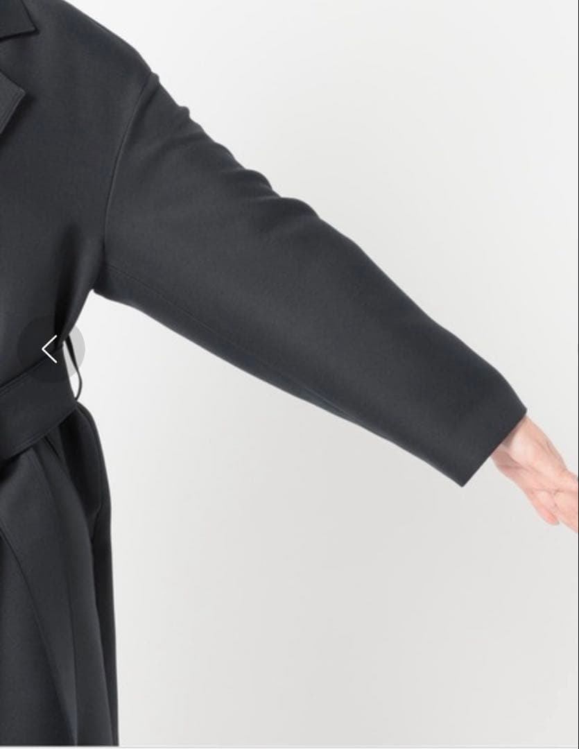 Noble トリプルクロスラフチェスターコート　ネイビー　36サイズ