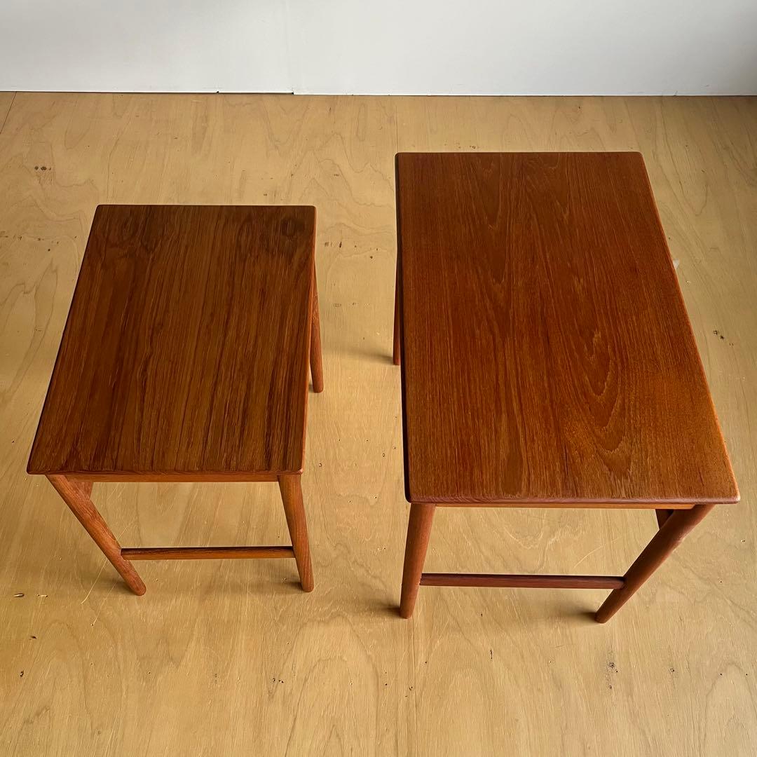 Hans J. Wegner AT40ネストテーブル チーク無垢材 ウェグナー