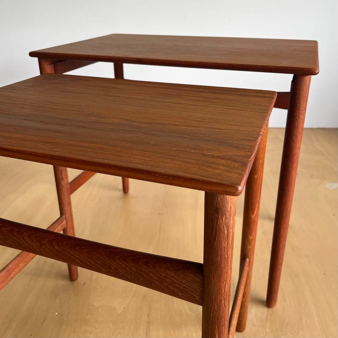 Hans J. Wegner AT40ネストテーブル チーク無垢材 ウェグナー