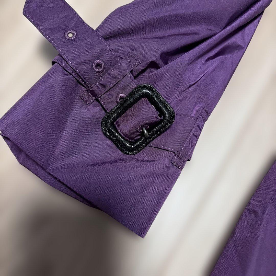 burberry ロングジャケット　紫　トレンチコート